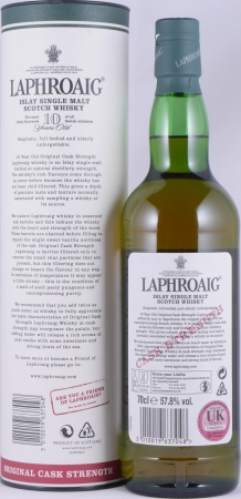 Laphroaig 10 Years Cask Strength Batch 001 Limited Release 2009 Islay Single Malt Scotch Whisky 57,8%