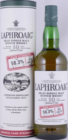 Laphroaig 10 Years Cask Strength Batch 002 Limited Release 2010 Islay Single Malt Scotch Whisky 58,3%