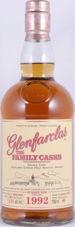 Glenfarclas 1992 28 Years The Family Casks Summer 2020 First Fill Sherry Butt Cask No. 2904 Highland Single Malt Scotch Whisky 55,9%