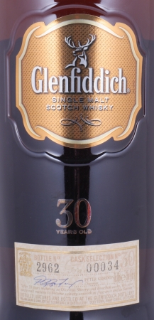 Glenfiddich 30 Years Cask Selection No. 00034 Release 2013 Speyside Single Malt Scotch Whisky Leather Box 43.0%