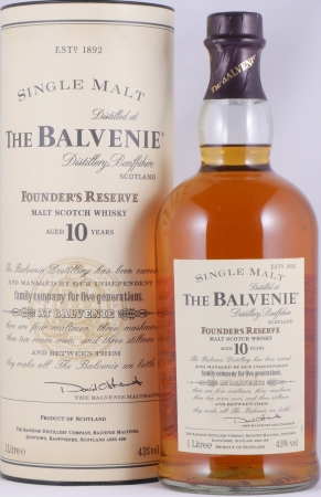 Balvenie 10 Years Founders Reserve Highland Single Malt Scotch Whisky 43,0% 1,0 L