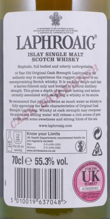 Laphroaig 10 Years Cask Strength Batch 003 Limited Release 2011 Islay Single Malt Scotch Whisky 55.3%