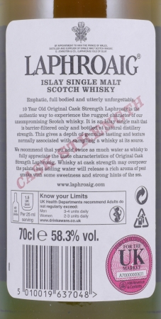 Laphroaig 10 Years Cask Strength Batch 004 Limited Release 2012 Islay Single Malt Scotch Whisky 58,3%