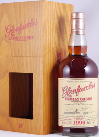 Glenfarclas 1996 24 Years The Family Casks Summer 2020 First Fill Sherry Butt Cask No. 1073 Highland Single Malt Scotch Whisky 51,8%