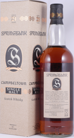 Springbank 21 Years Limited Edition 2000 für Benelux Campbeltown Single Malt Scotch Whisky 46,0%