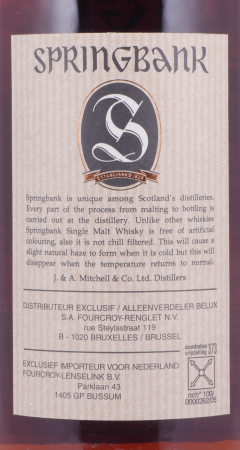 Springbank 21 Years Limited Edition 2000 für Benelux Campbeltown Single Malt Scotch Whisky 46,0%