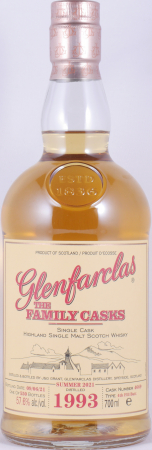 Glenfarclas 1993 28 Years The Family Casks Summer 2021 4th Fill Sherry Butt Cask No. 4669 Highland Single Malt Scotch Whisky 57,6%