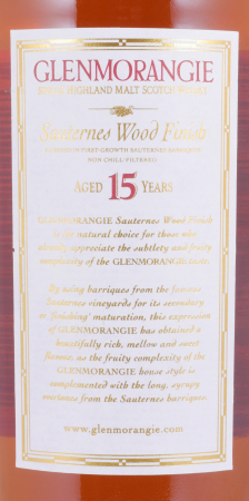 Glenmorangie 15 Years Sauternes Wood Finish Highland Single Malt Scotch Whisky 46,0%