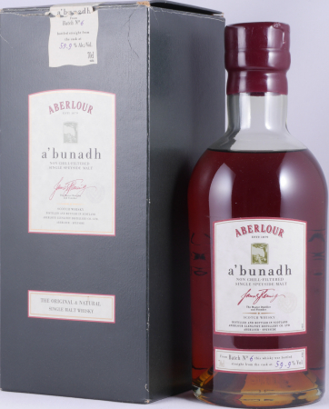 Aberlour A bunadh Batch No. 6 Oloroso Sherry Butts Speyside Single Malt Scotch Whisky Cask Strength 59.9%