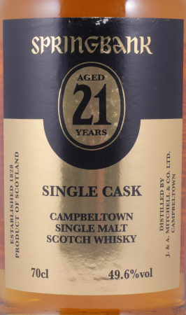 Springbank 1995 21 Years Oloroso Sherry Butt Single Cask Edition 2016 Campbeltown Single Malt Scotch Whisky 49,6%
