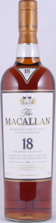 Macallan 1991 18 Years Sherry Oak Highland Single Malt Scotch Whisky 750ml Remy Cointreau NY 43,0%
