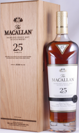 Macallan 25 Years Sherry Oak Annual 2018 Release Highland Single Malt Scotch Whisky 43.0%