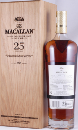 Macallan 25 Years Sherry Oak Annual 2018 Release Highland Single Malt Scotch Whisky 43.0%