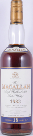 Macallan 1983 18 Years Sherry Oak Highland Single Malt Scotch Whisky 43.0%