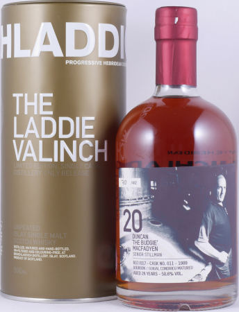 Bruichladdich 1989 26 Years Bourbon/Guigal Condrieu Cask R07/017 No. 011 The Laddie Crew Valinch No. 20 Duncan MacFadyen Islay Single Malt Scotch Whisky 50,6%