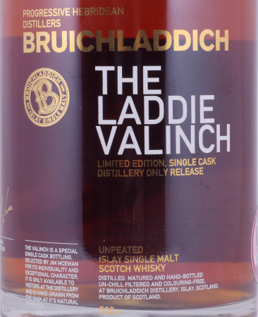 Bruichladdich 1989 26 Years Bourbon/Guigal Condrieu Cask R07/017 No. 011 The Laddie Crew Valinch No. 20 Duncan MacFadyen Islay Single Malt Scotch Whisky 50,6%