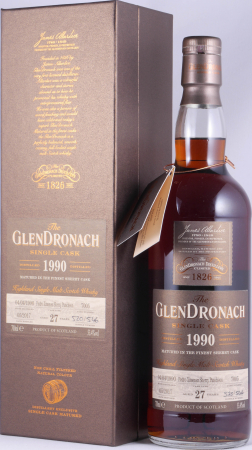 Glendronach 1990 27 Years Pedro Ximenez Sherry Puncheon Cask No. 7005 Highland Single Malt Scotch Whisky 53,4%