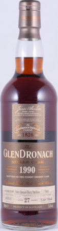 Glendronach 1990 27 Years Pedro Ximenez Sherry Puncheon Cask No. 7005 Highland Single Malt Scotch Whisky 53,4%