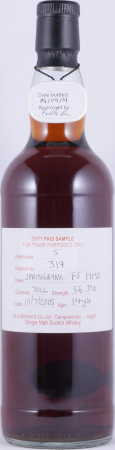 Springbank 2005 14 Years Fresh Sherry Hogshead Rotation No. 319 Duty Paid Sample Campbeltown Single Malt Scotch Whisky Cask Strength 56,3%