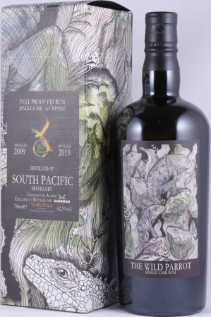 South Pacific 2009 10 Years Single Cask No. WP09623 The Wild Parrott Full Proof Fiji Rum 62.3%
