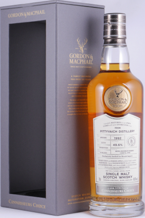 Pittyvaich 1992 29 Years Refill Bourbon Barrel Cask No. 3946 Gordon und MacPhail Connoisseurs Choice Cask Strength Speyside Single Malt Scotch Whisky 49,6%