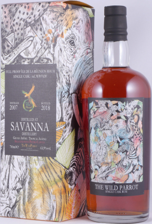 Savanna 2007 11 Years Single Cask No. WP07639 The Wild Parrot Full Proof Ile de la Reunion Rum 63.9%