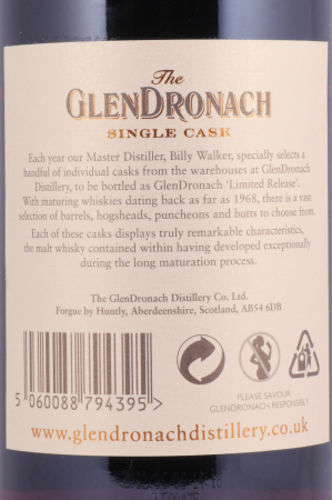 Glendronach 1990 22 Years Pedro Ximenez Sherry Puncheon Cask No. 2966 Highland Single Malt Scotch Whisky 55.1%