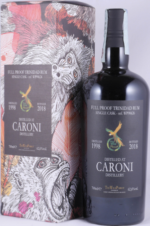 Caroni 1998 20 Years Single Cask No. WP98626 The Wild Parrott White Full Proof Heavy Trinidad Rum 62.6%