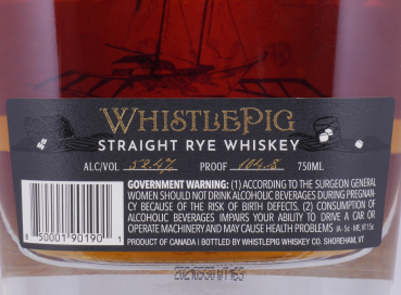 Whistlepig The Boss Hog VIII LapuLapus Pacific 17 Years Release 2021 Philippine Rum Barrels Finish Single Barrel No. 7 Straight Rye Whiskey 52,4%