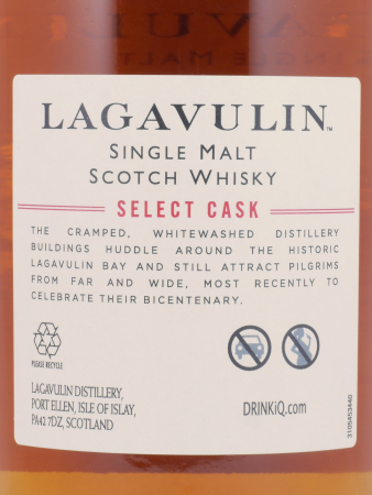 Lagavulin 1995 23 Years European Oak Cask No. 9001 Select Cask Limited Single Cask Edition Islay Single Malt Scotch Whisky 48,7%