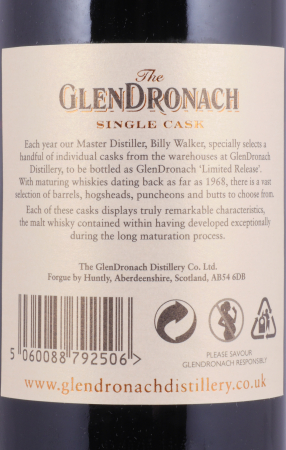 Glendronach 1990 20 Years Pedro Ximenez Sherry Puncheon Cask No. 3059 Highland Single Malt Scotch Whisky 54,9%
