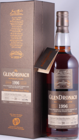Glendronach 1996 20 Years Pedro Ximenez Sherry Puncheon Cask No. 1485 Highland Single Malt Scotch Whisky Cask Strength 53,0%