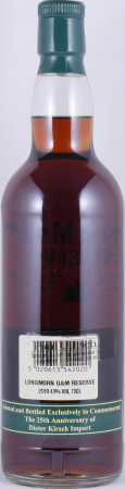 Longmorn 25 Years Sherry Cask No. 3233 Gordon und MacPhail Reserve Speyside Single Malt Scotch Whisky 43,0%