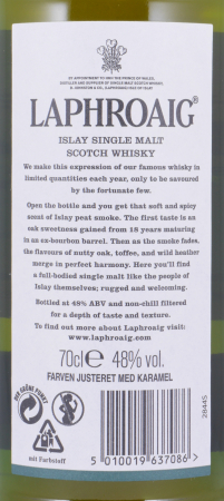 Laphroaig 18 Years New Label White Tube Release 2014 Islay Single Malt Scotch Whisky 48,0%