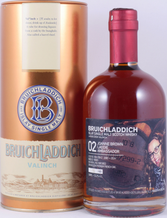 Bruichladdich 1992 21 Years Bourbon/French Oak Cask No. R08/299-2 Laddie Crew Valinch 02 Joanne Brown Islay Single Malt Scotch Whisky 52.2%