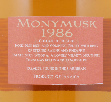 Monymusk 1986 25 Years Single Barrel No. 10 A. D. Rattray Individual Single Cask Bottling Jamaican Rum 46.0%