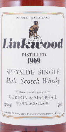Linkwood 1969 40 Years Sherry Casks White Eagle Label Gordon und MacPhail Rare Old Speyside Single Malt Scotch Whisky 43,0%