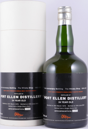 Port Ellen 1978 24 Years Sherry Butt 10th Anniversary Bottling of The Whisky Shop Islay Single Malt Scotch Whisky 57.9%