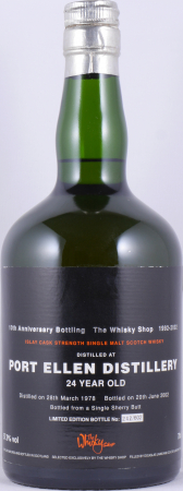 Port Ellen 1978 24 Years Sherry Butt 10th Anniversary Bottling of The Whisky Shop Islay Single Malt Scotch Whisky 57.9%