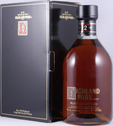 Highland Park 12 Years Ornamental H Screen Printed Label Orkney Islands Single Malt Scotch Whisky 43,0% 1,0L