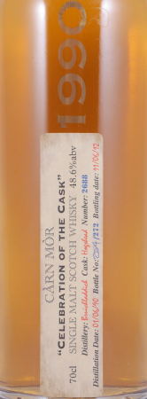 Bruichladdich 1990 22 Years Bourbon Hogshead No. 2688 Càrn Mòr Celebration of the Cask Islay Single Malt Scotch Whisky 48.6%