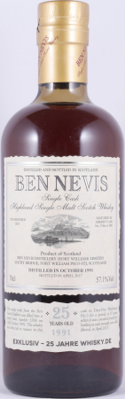 Ben Nevis 1991 25 Years Fresh Sherry Butt Cask No. 3766 Highland Single Malt Scotch Whisky 57,1%