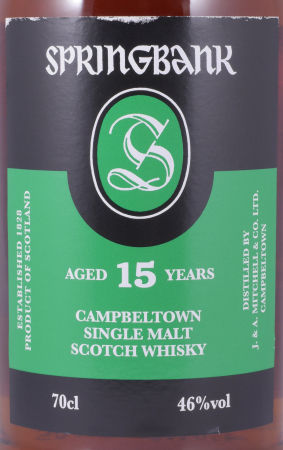 Springbank 15 Years Limited 2020 Edition Campbeltown Single Malt Scotch Whisky 46.0%