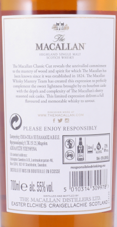 Macallan Classic Cut 2020 Sherry Oak and American Oak Bourbon Casks Highland Single Malt Scotch Whisky 55,0%