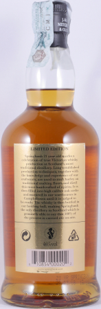 Springbank 21 Years Limited 2018 Edition Rum and First Fill Bourbon Casks Campbeltown Single Malt Scotch Whisky 46.0%