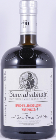 Bunnahabhain 2008 12 Years Palo Cortado Cask No. 17 Warehouse 9 Hand-Filled Exclusive Islay Single Malt Scotch Whisky 55.6%