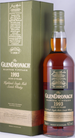 Glendronach 1993 25 Years Master Vintage Pedro Ximenez and Oloroso Sherry Casks Highland Single Malt Scotch Whisky 48.2%