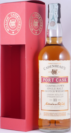 Longrow 2007 11 Years Refill Port Cask Cadenhead Campbeltown Single Malt Scotch Whisky Cask Strength 57.8%