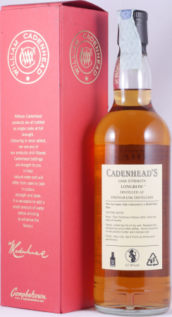 Longrow 2007 11 Years Refill Port Cask Cadenhead Campbeltown Single Malt Scotch Whisky Cask Strength 57,8%