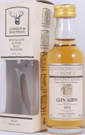 Glen Albyn 1972 24 Years Gordon und MacPhail Connoisseurs Choice Miniatur Highland Single Malt Scotch Whisky 40,0%